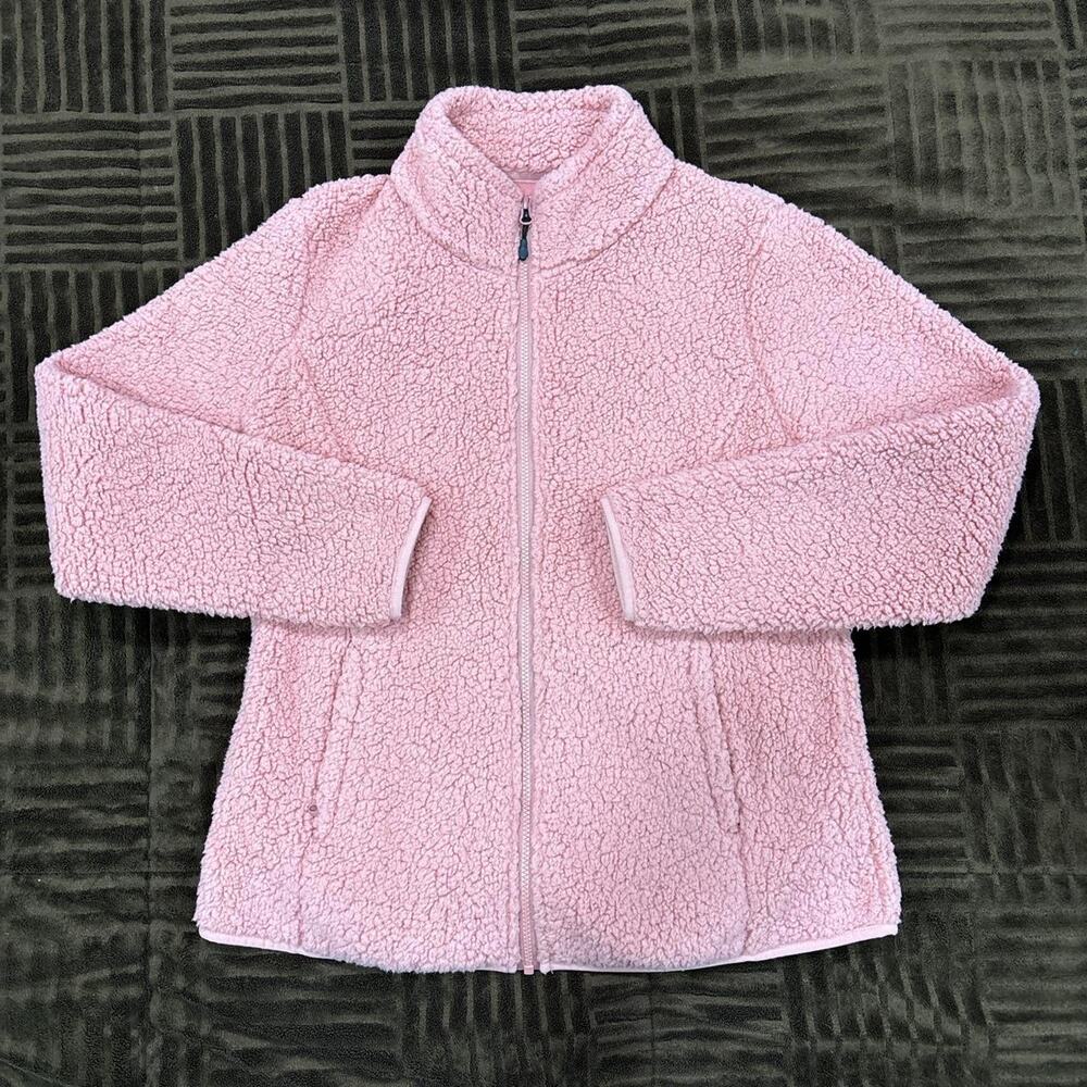 Pink fleece zip up jacket